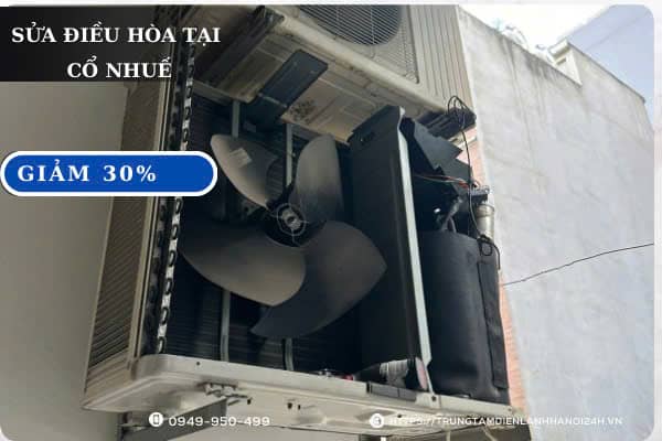thay thế linh kiện sửa chữa điều hòa cổ nhuế