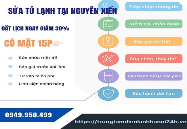 Quy trình sửa chữa tủ lạnh tại Nguyễn Xiển